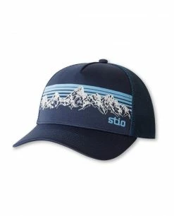 Cheap 🎉 Stio Full Range Trucker 🌟 -Stio Sales Shop Ball Cap Hat Full Range Trucker Navy 2114a874 4b7f 41be a683 7ae7f7166373