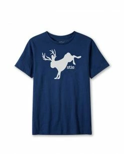Discount 🔔 Stio Kids' Bucking Jackalope Tee 😀 -Stio Sales Shop Kids Bucking Jackalope Tee Heather Denim Heather