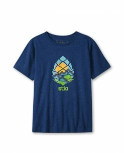Stio Sales Shop -Stio Sales Shop Kids Geo Cone T Shirt Demin Heather