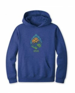 Best Pirce 🎉 Stio Kids' Pinecone Globe Hoodie ✔️ -Stio Sales Shop Kids Globe Hoodie Heather Royal Heather
