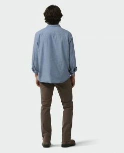 Best Pirce 👏 Stio Men's Ashton Chambray 👕 Shirt 😉 -Stio Sales Shop M Ashton Chambray Shirt Light Chambray 5