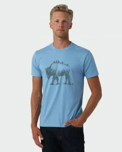 Budget ⭐ Stio Men's Bison Perch Tee 💯 -Stio Sales Shop M Bison Perch Tee Light Blue Heather 1