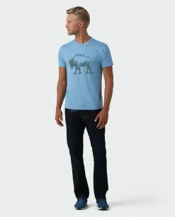 Budget ⭐ Stio Men's Bison Perch Tee 💯 -Stio Sales Shop M Bison Perch Tee Light Blue Heather 3