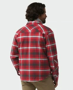 Best Sale 👍 Stio Men's Buckhorn Insulated Snap 👚 Shirt 🛒 -Stio Sales Shop M Buckhorn Insulated Snap Shirt Roasted Beet Plaid 2