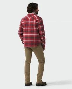 Best Sale 👍 Stio Men's Buckhorn Insulated Snap 👚 Shirt 🛒 -Stio Sales Shop M Buckhorn Insulated Snap Shirt Roasted Beet Plaid 4