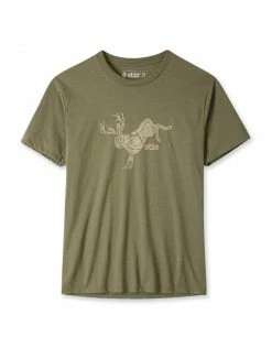 Promo 🔔 Stio Men's Bucking Jackalope Tee 😀 -Stio Sales Shop M Bucking Jack Military