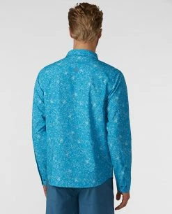 Budget 💯 Stio Men's CFS 👚 Shirt 🧨 -Stio Sales Shop M CFS Shirt Rapid Blue Floral 3