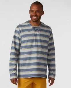 Outlet 🛒 Stio Men's CFS Sun Hoodie 🌟 -Stio Sales Shop M CFS Sun Hoodie Storm Cloud Stripe 1