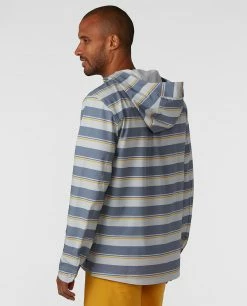 Outlet 🛒 Stio Men's CFS Sun Hoodie 🌟 -Stio Sales Shop M CFS Sun Hoodie Storm Cloud Stripe 3