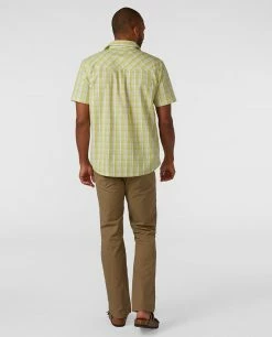 New 🛒 Stio Men's Curtis Camp 👕 Shirt SS 🤩 -Stio Sales Shop M Curtis Camp Shirt SS Forage Green Plaid 4