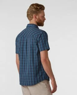 New 🛒 Stio Men's Curtis Camp 👕 Shirt SS 🤩 -Stio Sales Shop M Curtis Camp Shirt SS Mountain Shadow Plaid 2