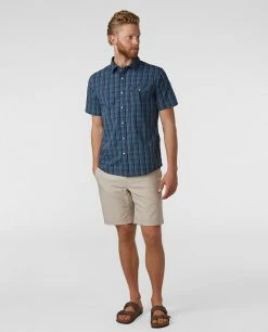New 🛒 Stio Men's Curtis Camp 👕 Shirt SS 🤩 -Stio Sales Shop M Curtis Camp Shirt SS Mountain Shadow Plaid 3