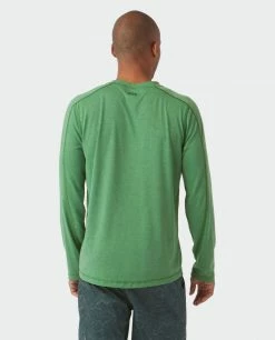 Best Pirce 🧨 Stio Men's Divide Tee LS 🌟 -Stio Sales Shop M Divide Tech Tee LS Forest Canopy Heather 4 Top