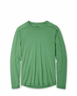 Best Pirce 🧨 Stio Men's Divide Tee LS 🌟 -Stio Sales Shop M Divide Tee LS Forest Canopy Heather