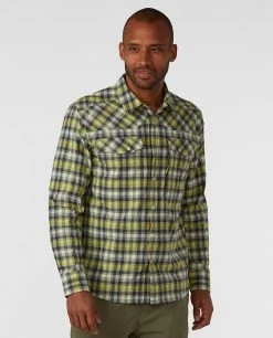 Best deal 🌟 Stio Men's Eddy Drift 👕 Shirt LS 🥰 -Stio Sales Shop M Eddy Drift Shirt LS Honeydew Plaid 1