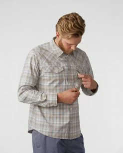 Best deal 🌟 Stio Men's Eddy Drift 👕 Shirt LS 🥰 -Stio Sales Shop M Eddy Drift Shirt LS Pebble Plaid 1