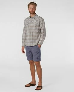 Best deal 🌟 Stio Men's Eddy Drift 👕 Shirt LS 🥰 -Stio Sales Shop M Eddy Drift Shirt LS Pebble Plaid 4