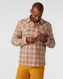 Best deal 🌟 Stio Men's Eddy Drift 👕 Shirt LS 🥰 -Stio Sales Shop M Eddy Drift Shirt LS Poppy Plaid 2