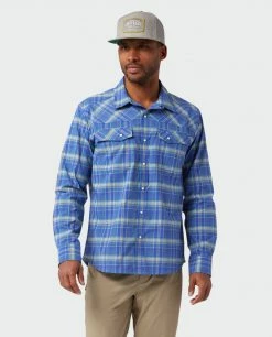 Promo 👏 Stio Men's Eddy 👕 Shirt LS 😉 -Stio Sales Shop M Eddy Shirt LS Skyline Plaid 3 Top