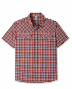 Budget ❤️ Stio Men's Eddy 👕 Shirt SS 👏 -Stio Sales Shop M Eddy Shirt SS Cliff Clay Check