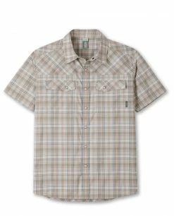 Budget ❤️ Stio Men's Eddy 👕 Shirt SS 👏 -Stio Sales Shop M Eddy Shirt SS Pebble Plaid