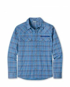 Hot Sale 🛒 Stio Men's Eddy Slope 👕 Shirt ✔️ -Stio Sales Shop M Eddy Slope Shirt LS Alpine Lake Plaid