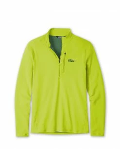 Promo 🔔 Stio Men's Fremont Stretch Fleece Half Zip ❤️ -Stio Sales Shop M Fremont Stretch Half Zip Lime Zest