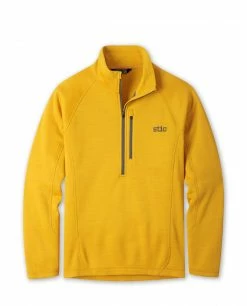 Hot Sale 👏 Stio Men's Gannett Peak Fleece Half Zip 🎉 -Stio Sales Shop M Gannett Peak Half Zip Pollen