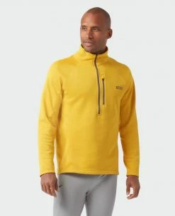 Hot Sale 👏 Stio Men's Gannett Peak Fleece Half Zip 🎉 -Stio Sales Shop M Gannett Peak Half Zip Pollen 3 Top