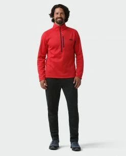 Hot Sale 👏 Stio Men's Gannett Peak Fleece Half Zip 🎉 -Stio Sales Shop M Gannett Peak Half Zip Risk Red 4