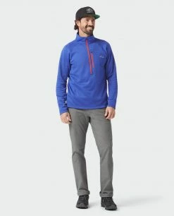 Hot Sale 👏 Stio Men's Gannett Peak Fleece Half Zip 🎉 -Stio Sales Shop M Gannett Peak Half Zip Skyline 1 Full