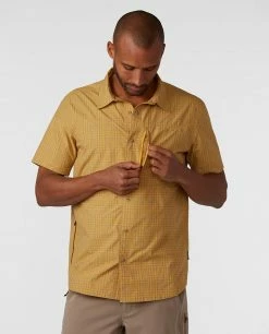 Cheap 🤩 Stio Men's Hagen Trail 👚 Shirt 🌟 -Stio Sales Shop M Hagen Trail Shirt Amber Resin Plaid 2