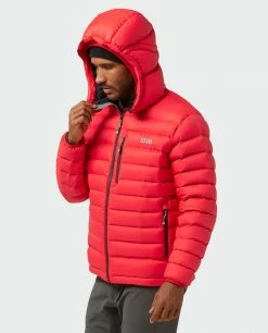 Buy 🎁 Stio Men's Hometown Down Hooded Jacket 🛒 -Stio Sales Shop M Hometown Down Hooded Jacket Risk Red 3