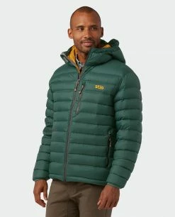 Buy 🎁 Stio Men's Hometown Down Hooded Jacket 🛒 -Stio Sales Shop M Hometown Down Hooded Jacket Treeline Green 1