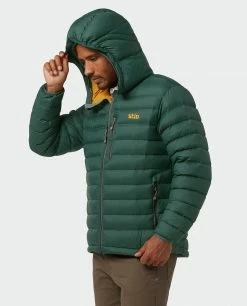 Buy 🎁 Stio Men's Hometown Down Hooded Jacket 🛒 -Stio Sales Shop M Hometown Down Hooded Jacket Treeline Green 2