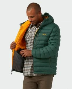 Buy 🎁 Stio Men's Hometown Down Hooded Jacket 🛒 -Stio Sales Shop M Hometown Down Hooded Jacket Treeline Green 4