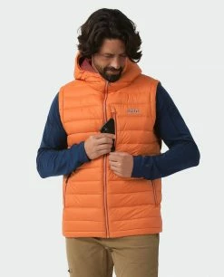 Cheapest ⌛ Stio Men's Hometown Down Hooded Vest 🤩 -Stio Sales Shop M Hometown Down Hooded Vest Burnt Orange 2