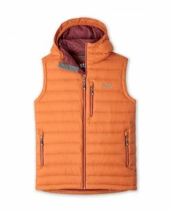 Cheapest ⌛ Stio Men's Hometown Down Hooded Vest 🤩 -Stio Sales Shop M Hometown Down Hooded Vest Burnt Orange