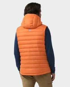 Cheapest ⌛ Stio Men's Hometown Down Hooded Vest 🤩 -Stio Sales Shop M Hometown Down Hooded Vest Burnt Orange 5