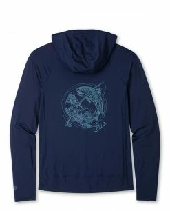 Discount ✨ Stio Men's Hylas Hooded Pullover ⌛ -Stio Sales Shop M Hylas Pullover Maritime Blue Back