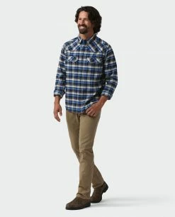 Cheap 🔥 Stio Men's Junction Midweight Flannel 👚 Shirt 🔥 -Stio Sales Shop M Junction Midweight Flannel Shirt Alpine Lake Plaid 4