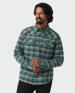 Cheap 🔥 Stio Men's Junction Midweight Flannel 👚 Shirt 🔥 -Stio Sales Shop M Junction Midweight Flannel Shirt Deep Delta Plaid 2