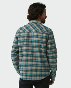 Cheap 🔥 Stio Men's Junction Midweight Flannel 👚 Shirt 🔥 -Stio Sales Shop M Junction Midweight Flannel Shirt Deep Delta Plaid 3