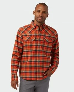 Cheap 🔥 Stio Men's Junction Midweight Flannel 👚 Shirt 🔥 -Stio Sales Shop M Junction Midweight Flannel Shirt Risk Red Plaid 1