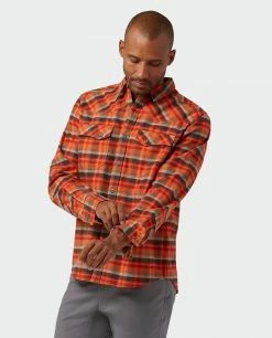 Cheap 🔥 Stio Men's Junction Midweight Flannel 👚 Shirt 🔥 -Stio Sales Shop M Junction Midweight Flannel Shirt Risk Red Plaid 2
