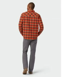 Cheap 🔥 Stio Men's Junction Midweight Flannel 👚 Shirt 🔥 -Stio Sales Shop M Junction Midweight Flannel Shirt Risk Red Plaid 5
