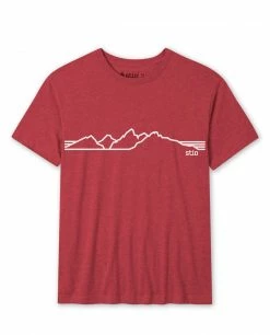 New 🌟 Stio Men's Teton Elevations Tee ✨ -Stio Sales Shop M Linear Teton Tee Red Heather ac313ec0 0433 4bd9 9044 9e6df9d41a26