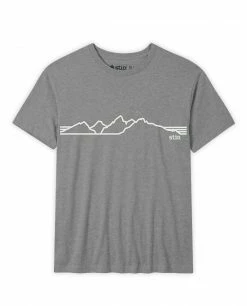 New 🌟 Stio Men's Teton Elevations Tee ✨ -Stio Sales Shop M Linear Teton Tee Stone Heather