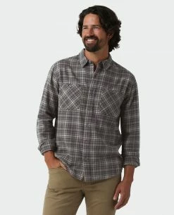 Top 10 😍 Stio Men's Miter Lightweight Flannel 👕 Shirt ✨ -Stio Sales Shop M Miter Lightweight Flannel Shirt Basalt Plaid 1
