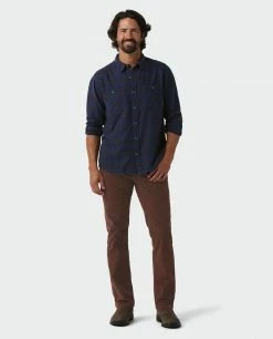 Top 10 😍 Stio Men's Miter Lightweight Flannel 👕 Shirt ✨ -Stio Sales Shop M Miter Lightweight Flannel Shirt Mulberry Plaid 3